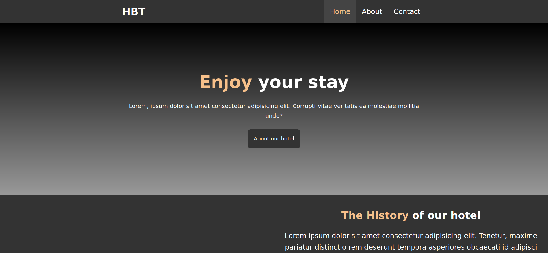 Hotel website